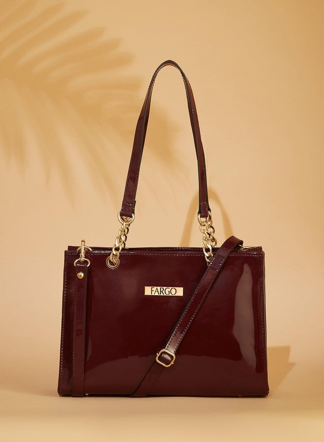 فارجو حقائب يد أنيقة من فارغو للنساء (لون عنابي) - Image 4